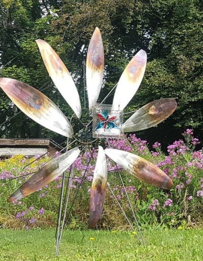 Paul Estier_2020_Hommage aux fleurs_Sculpture acier et verre