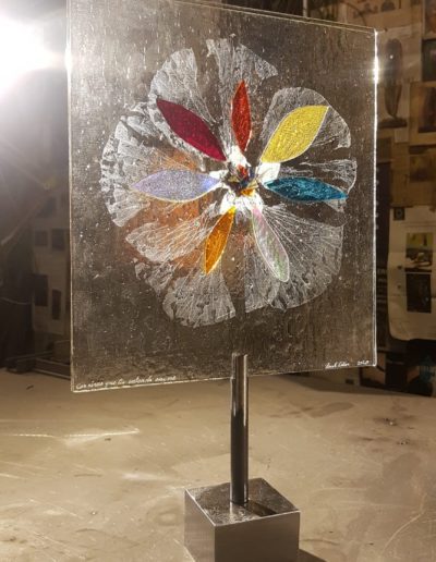 Paul Estier_2020_Ces rires que tu entends encore_Sculpture acier et verre