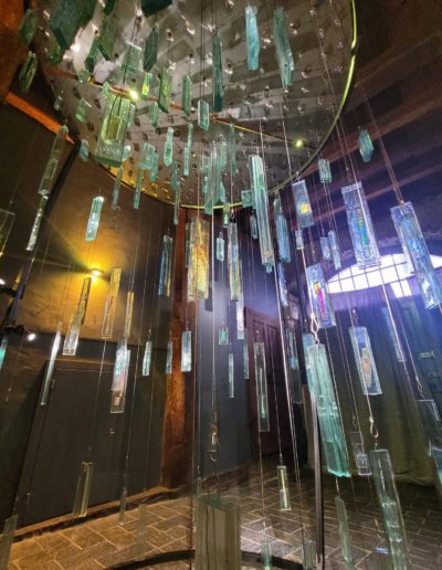 Sculpture Paul Estier 2023 art verre acier swiss